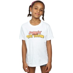 Vêtements Fille T-shirts manches longues Animaniacs Pinky And The Brain Logo Blanc