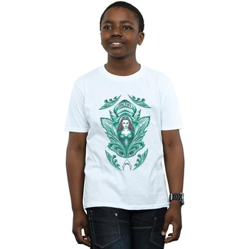 Vêtements Garçon T-shirts manches courtes Dc Comics Aquaman Mera Crest Blanc