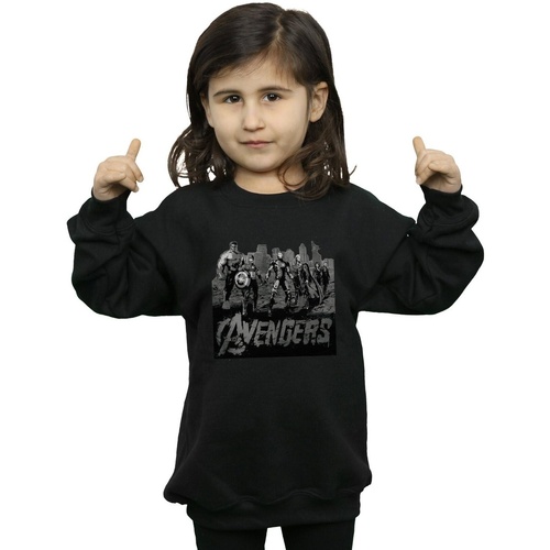 Vêtements Fille Sweats Marvel Avengers Mono Team Art Noir