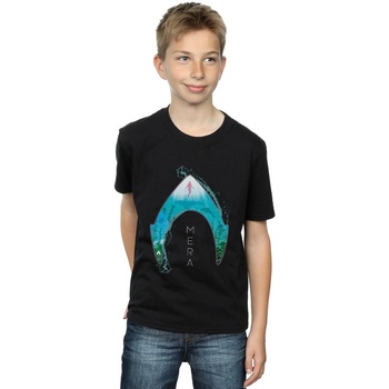 Vêtements Garçon T-shirts manches courtes Dc Comics Aquaman Mera Ocean Logo Noir