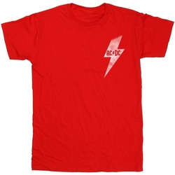 Vêtements Homme T-shirts manches longues Acdc Lightning Bolt Pocket Rouge