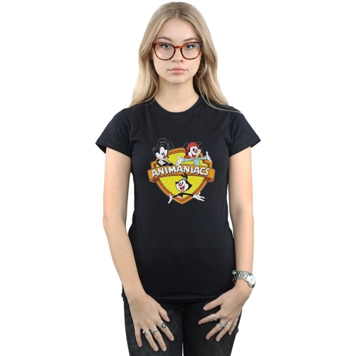 Vêtements Femme T-shirts manches longues Animaniacs Logo Crest Noir