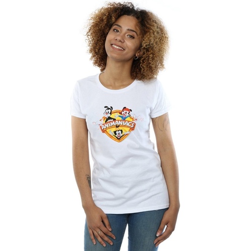 Vêtements Femme T-shirts manches longues Animaniacs Group Shield Blanc