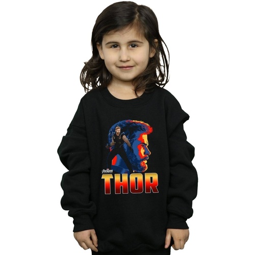 Vêtements Fille Sweats Marvel Avengers Infinity War Thor Character Noir