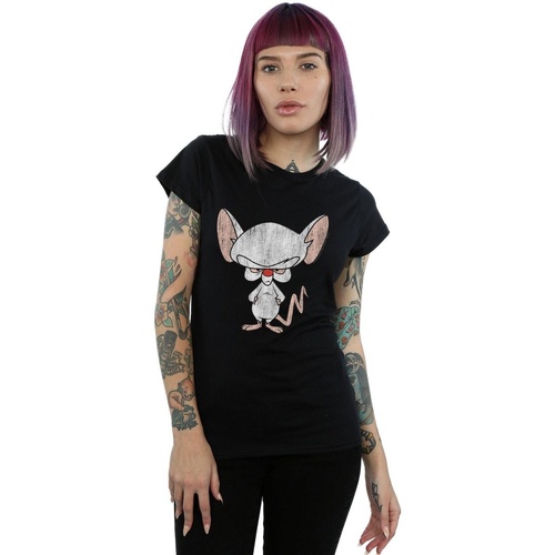 Vêtements Femme T-shirts manches longues Animaniacs The Brain Classic Pose Noir
