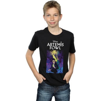 Vêtements Garçon T-shirts manches courtes Disney Artemis Fowl Book Cover Noir