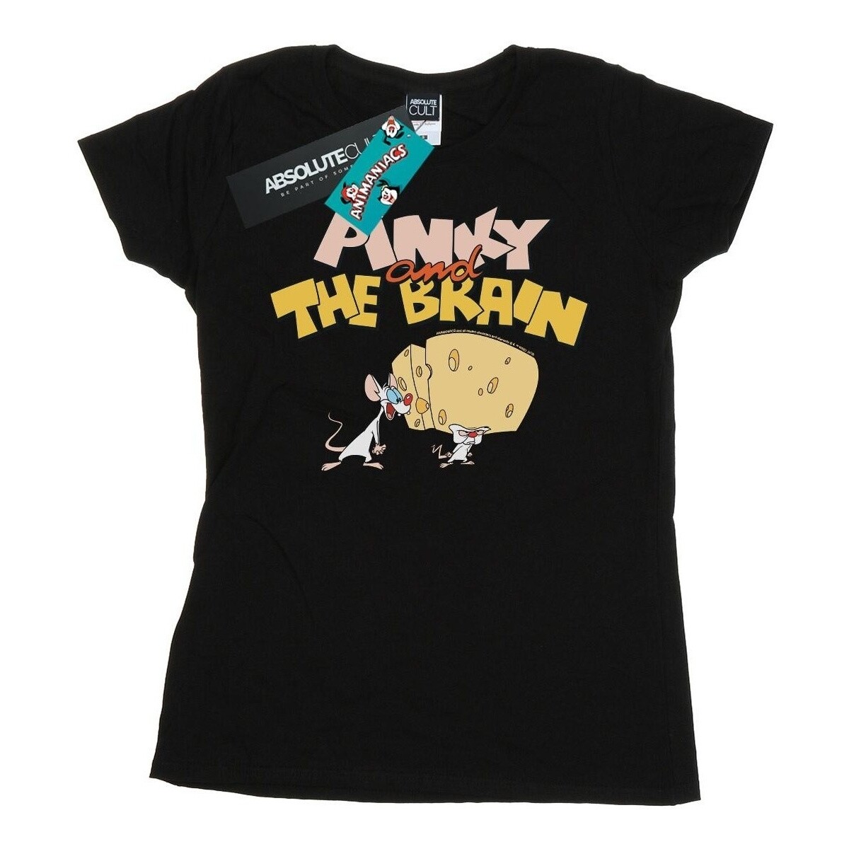 Vêtements Femme T-shirts manches longues Animaniacs Pinky And The Brain Cheese Head Noir