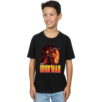 Vêtements Garçon T-shirts manches courtes Marvel Avengers Infinity War Iron Man Character Noir
