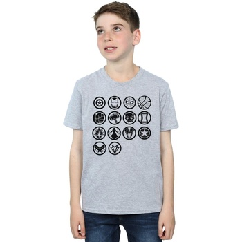 Vêtements Garçon T-shirts manches courtes Marvel Avengers Infinity War Icons Assemble Gris