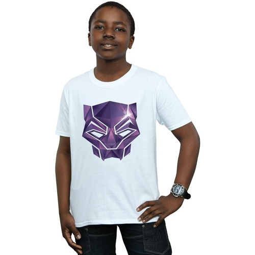 Vêtements Garçon T-shirts manches courtes Marvel Avengers Infinity War Black Panther Geometric Blanc