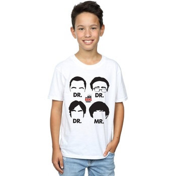 Vêtements Garçon T-shirts manches courtes The Big Bang Theory Doctors And Mr Blanc