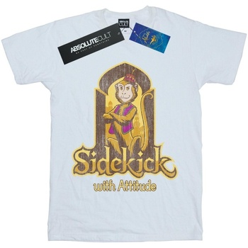 Vêtements Femme T-shirts manches longues Disney Aladdin Movie Abu Sidekick With Attitude Blanc