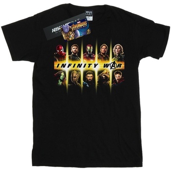 Vêtements Fille T-shirts manches longues Marvel Avengers Infinity War Team Lineup Noir