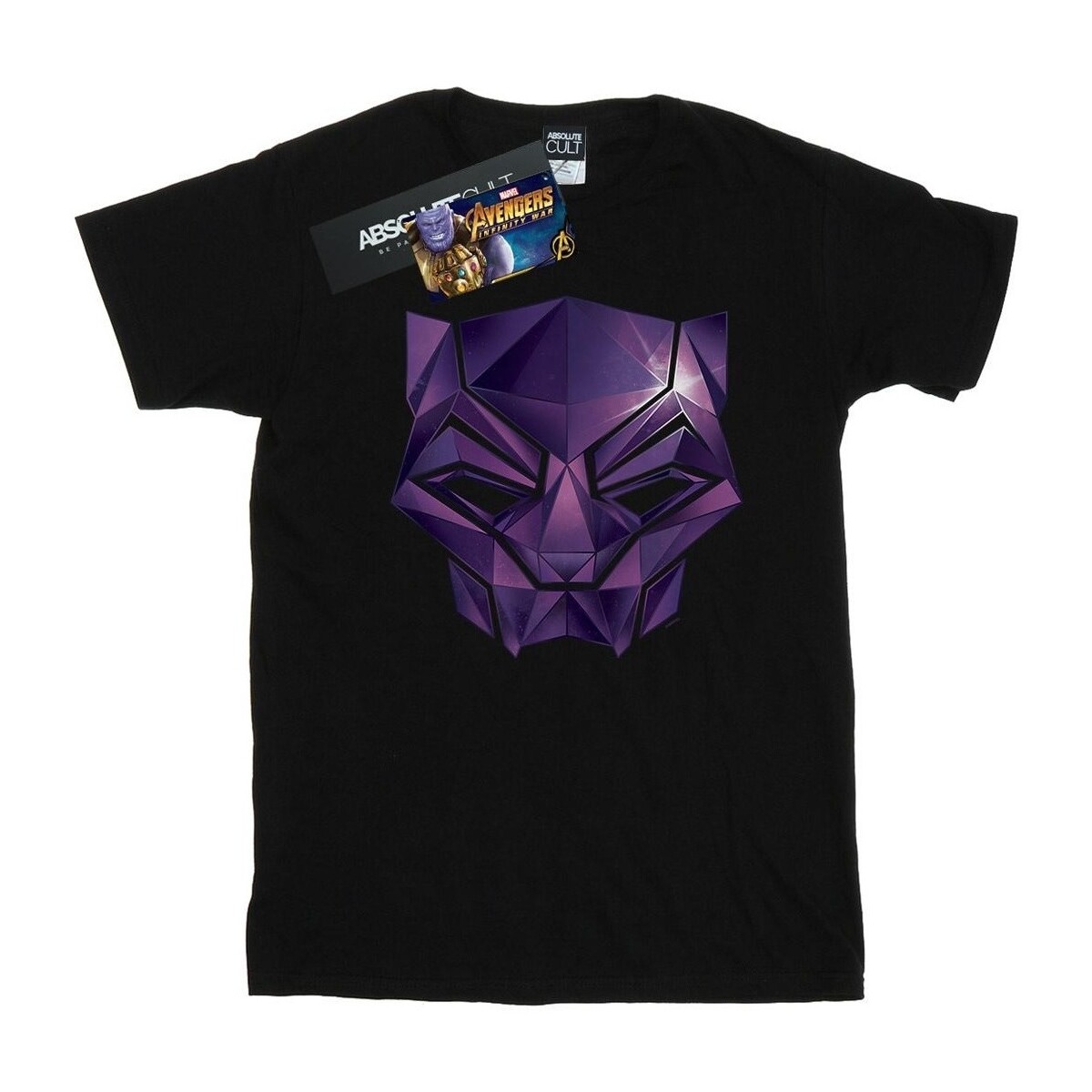 Vêtements Fille T-shirts manches longues Marvel Avengers Infinity War Black Panther Geometric Noir