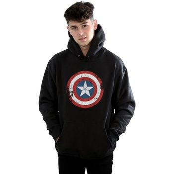 Vêtements Homme Sweats Marvel Captain America Civil War Distressed Shield Noir