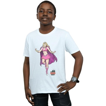 Vêtements Garçon T-shirts manches courtes The Big Bang Theory Penny Superhero Blanc
