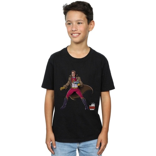 Vêtements Garçon T-shirts manches courtes The Big Bang Theory Leonard Superhero Noir