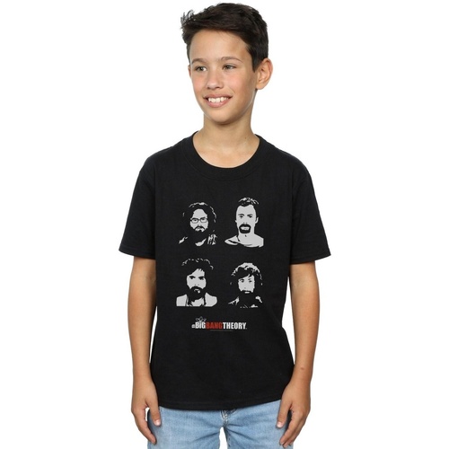 Vêtements Garçon T-shirts manches courtes The Big Bang Theory Expedition Beards Noir