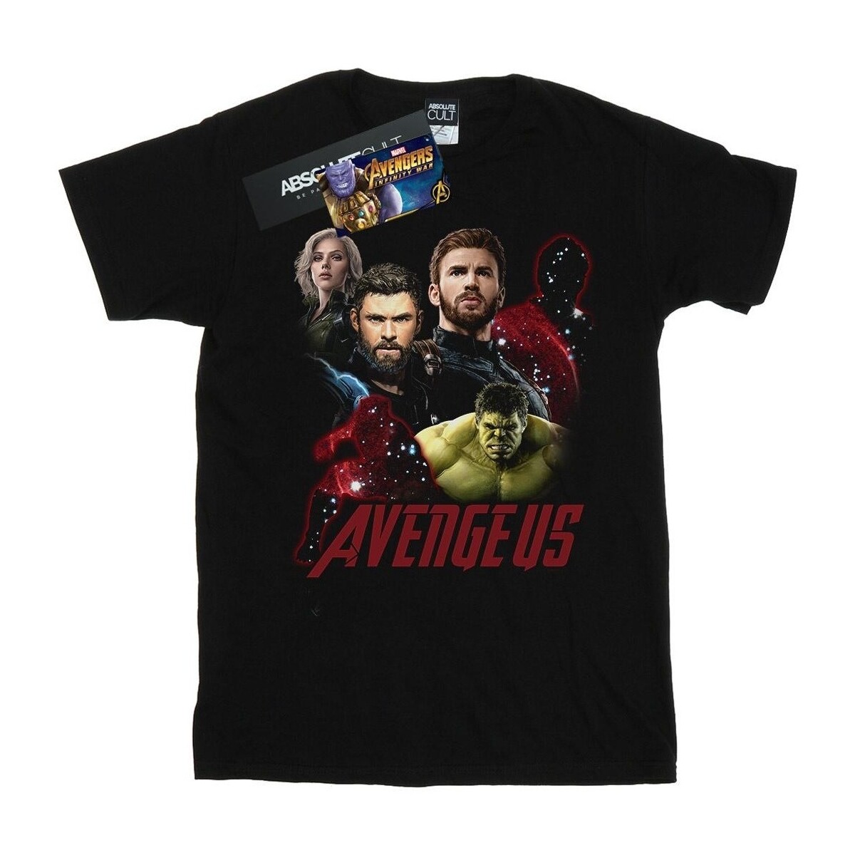 Vêtements Fille T-shirts manches longues Marvel Avengers Infinity War The Fallen Noir