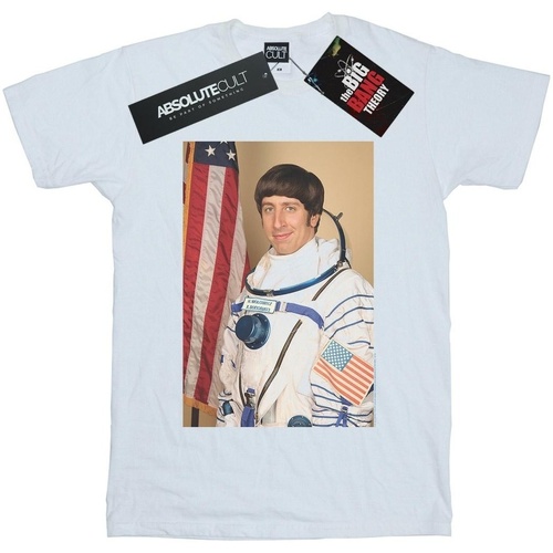 Vêtements Fille T-shirts manches longues The Big Bang Theory Howard Wolowitz Rocket Man Blanc