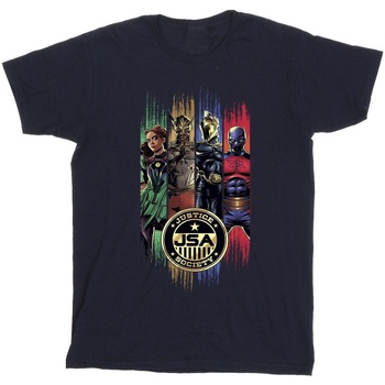 Vêtements Garçon T-shirts manches courtes Dc Comics Black Adam JSA Gold Badge Bleu