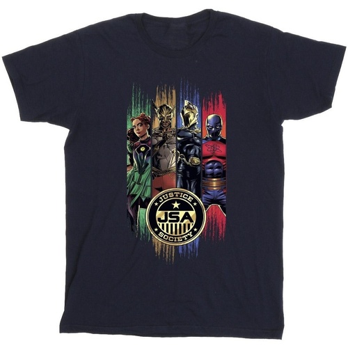 Vêtements Garçon T-shirts manches courtes Dc Comics Black Adam JSA Gold Badge Bleu