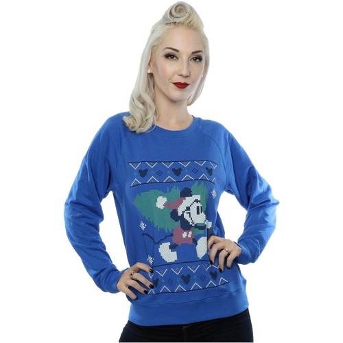 Vêtements Femme Sweats Disney Mickey Mouse Christmas Tree Bleu