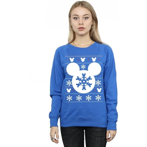 Vêtements Femme Sweats Disney Mickey Mouse Christmas Silhouette Bleu