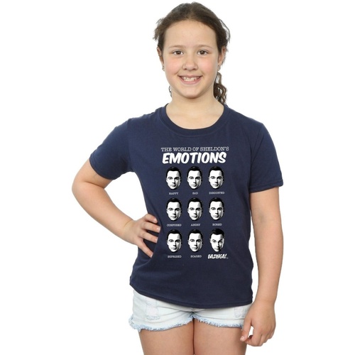 Vêtements Fille T-shirts manches longues The Big Bang Theory Sheldon Emotions Bleu