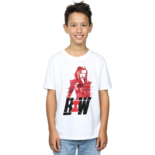 Vêtements Garçon T-shirts manches courtes Marvel Black Widow Movie Logo Artwork Blanc