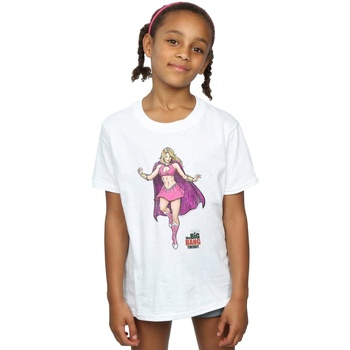 Vêtements Fille T-shirts manches longues Whad Up Science Bitchesory Penny Superhero Blanc