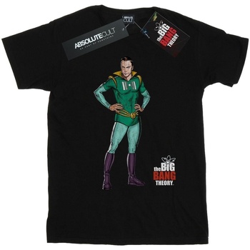 Vêtements Fille T-shirts manches longues The Big Bang Theory Sheldon Superhero Noir