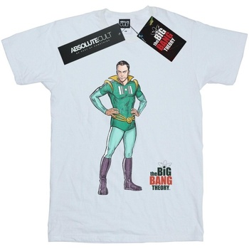 Vêtements Fille T-shirts manches longues The Big Bang Theory Sheldon Superhero Blanc
