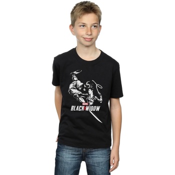 Vêtements Garçon T-shirts manches courtes Marvel Black Widow Movie Taskmaster Battle Noir