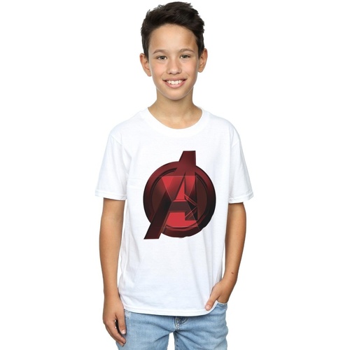 Vêtements Garçon T-shirts manches courtes Marvel Black Widow Movie Avengers Logo Blanc