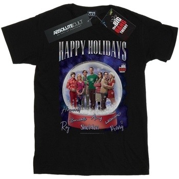 Vêtements Fille T-shirts manches longues The Big Bang Theory Happy Holidays Noir