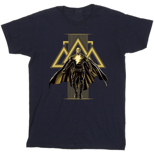 Vêtements Fille T-shirts manches longues Dc Comics Black Adam Rising Golden Symbols Bleu