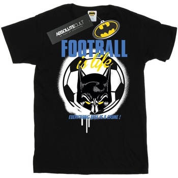Vêtements Garçon T-shirts manches courtes Dc Comics Batman Football is Life Noir