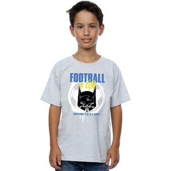 Vêtements Garçon T-shirts manches courtes Dc Comics Batman Football is Life Gris