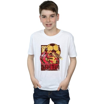 Vêtements Garçon T-shirts manches courtes Dc Comics Batman Football Dream Team Blanc