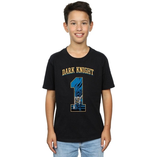 Vêtements Garçon T-shirts manches courtes Dc Comics Batman Football Dark Knight Noir
