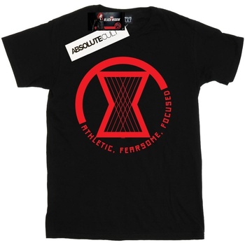 Vêtements Fille T-shirts manches longues Marvel Black Widow Movie Athletic Logo Noir