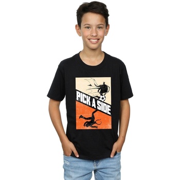 Vêtements Garçon T-shirts manches courtes Dc Comics Batman Football Pick A Side Noir