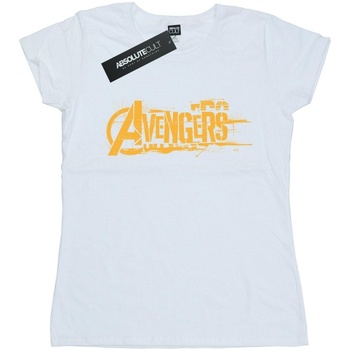 Marvel Avengers Infinity War Orange Logo Blanc