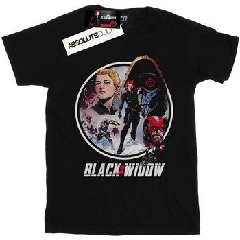 Vêtements Fille T-shirts manches longues Marvel Black Widow Movie Vintage Circle Noir