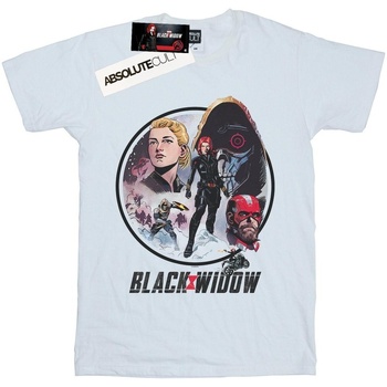 Vêtements Fille T-shirts manches longues Marvel Black Widow Movie Vintage Circle Blanc