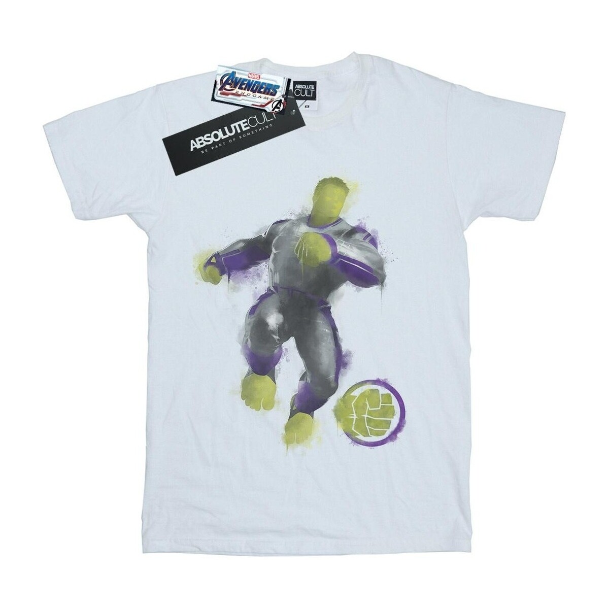 Vêtements Homme T-shirts manches longues Marvel Avengers Endgame Painted Hulk Blanc