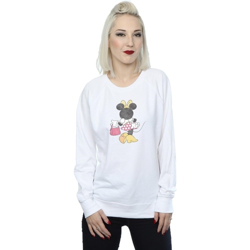 Vêtements Femme Sweats Disney Minnie Mouse Back Pose Blanc