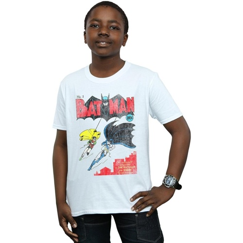 Vêtements Garçon T-shirts manches courtes Dc Comics Batman Issue 1 Cover Blanc
