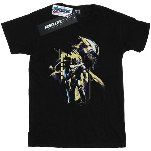 Vêtements Homme T-shirts manches longues Marvel Avengers Endgame Gold Thanos Noir